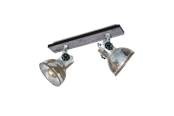 Lamper - EGLO BARNSTAPLE spotskinne 2L, vintage zink-look - 49649