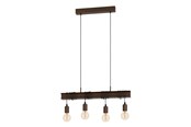 Lamper - EGLO TOWNSHEND 4 langbordspendel med 4 fatninger, E27, antikbrun - 43523