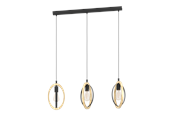 Lamper - EGLO Basildon langbordspendel med 3 sokler, sort/brun - 43462
