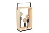 Lamper - EGLO FAMBOROUGH bordlampe, sort/træ - 43416