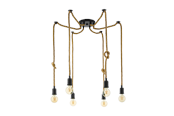 Lamper - EGLO RAMPSIDE klyngependel, sort/brun - 43195