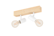 Lamper - EGLO TOWNSHEND 3 spotskinne 2L, brun/hvid - 99483