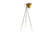 Lamper - EGLO CHESTER 1 gulvlampe, rustfravet/guld - 49519