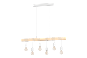 Lamper - EGLO TOWNSHEND langbordspendel, hvid/brun - 43705