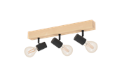 Lamper - EGLO TOWNSHEND 3 spotskinne, brun/sort - 99479