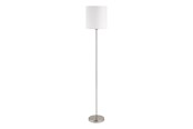 Lamper - EGLO PASTERI gulvlampe, børstet stål/hvid - 95164