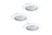 Lamper - EGLO PENETO indbygningsspots, 3000K, Ø78 mm, 3-pak, hvid - 94235