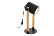 Lamper - EGLO HORNWOOD bordlampe, sort/brun - 43519