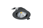 Lamper - EGLO SALICETO indbygningsspot, LED 6W 2700K, sort - 98609