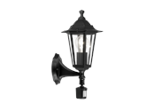 Lamper - EGLO LATERNA 4 udendørs væglampe med sensor, sort - 22469