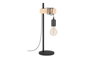 Lamper - EGLO TOWNSHEND bordlampe, sort/brun - 43515