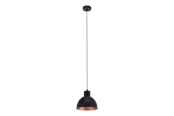 Lamper - EGLO TRURO 1 pendel, sort/nød *DEMO* - 49238
