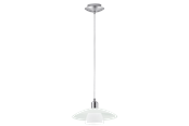 Lamper - EGLO BRENDA pendel, børstet stål/hvid - 87053