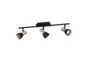 Lamper - EGLO BARNHAM spotskinne, sort/kobber - 94586
