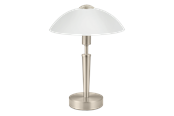 Lamper - EGLO SOLO 1 bordlampe, hvid/børstet stål - 85104