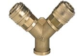 Værktøj - Einhell Y dobblet lynkobling til trykluft med indv. 3/8" gevind - 4139680