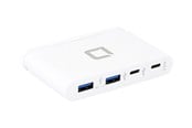 USB hub - Dicota USB-C Portable Hub 4-in-1 USB hub - 4 ports - Hvid - D31731