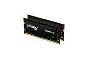 RAM - Kingston FURY Impact DDR4-3200 - 32GB - CL20 - Dual Channel (2 pcs) - Intel XMP - Sort - KF432S20IBK2/32