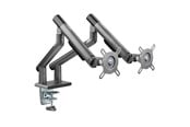 Skærmholder - Alterzone Arm Duo dobbelt monitorarm i aluminium, grå - ALZDARM17-32-G