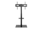 Vægbeslag, AV-Beslag & AV-Møbler - Alterzone Slim 7g, stativ med glasfod til 37"-70" TV, sort - Maks 40 kg - Maks størrelse - ALZTVSLIMGL37-70-T