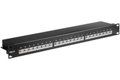 Netværkskabel - Pro CAT 6 19 inch (48.3 cm) Patch Panel 24 Port blac - Sort - 0.4m - 4040849930485