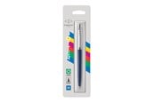 Skrive- og Tegneværktøjer - Parker Jotter Originals-kuglepen, marineblå lakering, medium spids, blå blæk, boblepakke - 2123427