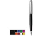 Skrive- og Tegneværktøjer - Parker Jotter Originals-fyldepen, klassisk sort lakering, medium spids, blå og sort blæk - 2096430