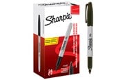 Skrive- og Tegneværktøjer - Sharpie Permanent Markers | Fin spids | Sort | 24 styk - 2077128