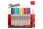 Skrive- og Tegneværktøjer - Sharpie Permanent Markers | Meget fin spids | Forskellige farver | 12 styk - 2065408