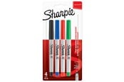Skrive- og Tegneværktøjer - Sharpie Permanent Markers | Meget fin spids | Forskellige klassiske farver | 4 styk - 1985879