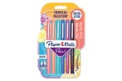 Skrive- og Tegneværktøjer - Paper Mate Flair filtpenne | Medium spids (0,7 mm) | Tropiske feriefarver | 6 Stk - 2028906