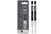 Skrive- og Tegneværktøjer - Parker PARKER gelblækpatroner, medium spids (0,7 mm), sort, 2 stk. - S0881500