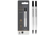 Skrive- og Tegneværktøjer - Parker PARKER rollerball refill, medium, sort, 2 stk. - 1950325