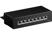 Netværkskabel - Pro CAT 6a Mini/Desktop Patch Panel 8 Port black - Sort - 4040849620652