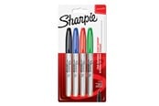 Skrive- og Tegneværktøjer - Sharpie Permanent Markers | Fin spids | Forskellige standardfarver | 4 styk - 1985858