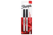 Skrive- og Tegneværktøjer - Sharpie Permanent Markers | Meget fin spids | Sort | 2 styk - 1985878