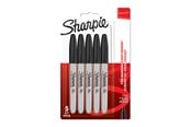 Skrive- og Tegneværktøjer - Sharpie Permanent Markers | Fin spids | Sort | 5 styk - 1986051