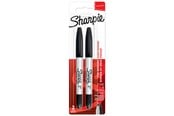 Skrive- og Tegneværktøjer - Sharpie Twin Tip Permanent Markers | Fin og meget fin spids | Sort | 2 styk - 1986454