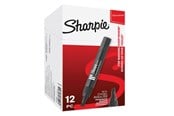 Skrive- og Tegneværktøjer - Sharpie W10 Permanent Markers | Mejselspids | Sort blæk | 12 styk - S0192654