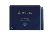 Skrive- og Tegneværktøjer - Waterman Fyldepens Refill Blæk Patroner | Lang Standard | Mysterious Blue | 8 Stk - S0110910