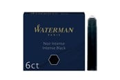 Skrive- og Tegneværktøjer - Waterman Fyldepens Refill Blæk Patroner | Standard International (Kort) | Intensiv Sort | 6 Stk - S0110940