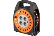 Kabeltromle - Pro Cable reel 25 m orange-black - with 4 protective - 4040849713552