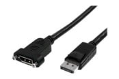 Skærmkabel - StarTech.com 3 ft / 91 cm 20 pin DP DisplayPort Extension Panel Mount Cable - DisplayPort to DisplayPort - Male to Female (DPPNLFM3PW) - DisplayPort cable - 91 cm - DPPNLFM3PW