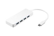 USB hub - Goobay Multiport Adapter USB hub - USB 3.2 - 4 ports - Hvid - 44770