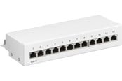 Netværkskabel - Pro CAT 6 Mini/Desktop Patch Panel 12 Port white - Hvid - 4040849620706