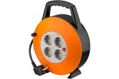 Kabeltromle - Pro Cable reel 15 m orange-black - with 4 protective - 4040849713545