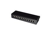 Netværkstilbehør - LogiLink NP0019B Cat.6A Patch Panel 12 ports shielded Desktop black - NP0019B
