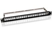 Netværkskabel - Pro 19 inch (48.3 cm) Keystone blank Patch Panel empty - Sort - 4040849957437