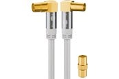 Antennekabel/stik - Pro TV antenna cable (135 dB) 4x shielded 2 m - 4040849704178