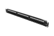 Netværkstilbehør - Deltaco 19" patch panel 24xRJ45 Cat6a UTP 10Gb - PAN-124